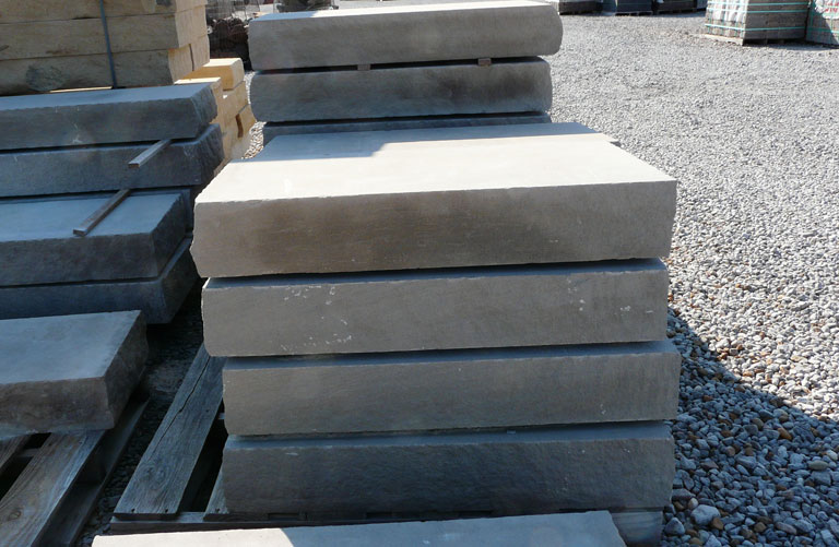 Lones Stone - 3′x16″x6″ Indiana Limestone Snapped Treads