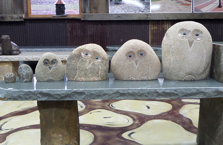 Lones Stone - Stone Boulder Owls